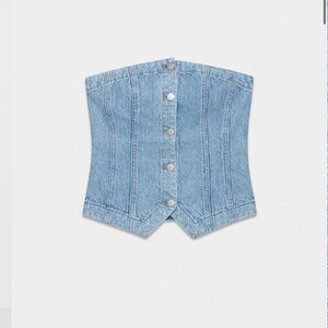 Denim Forum Light Blue 90s Strapless Corset
